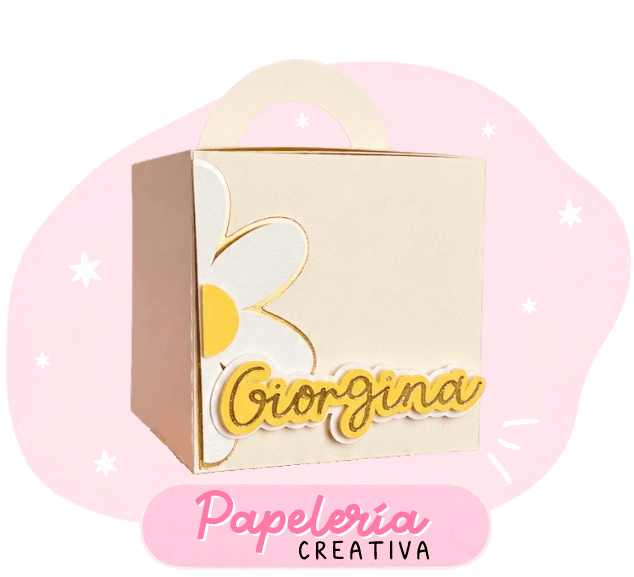 Caja de papelería creativa personalizada con el nombre Giorgina